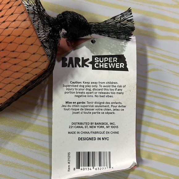 COPY - NWT Bark Box Super Chewer DOG TOY Healing Salt Bacon Flavor sz Large - Picture 2 of 5